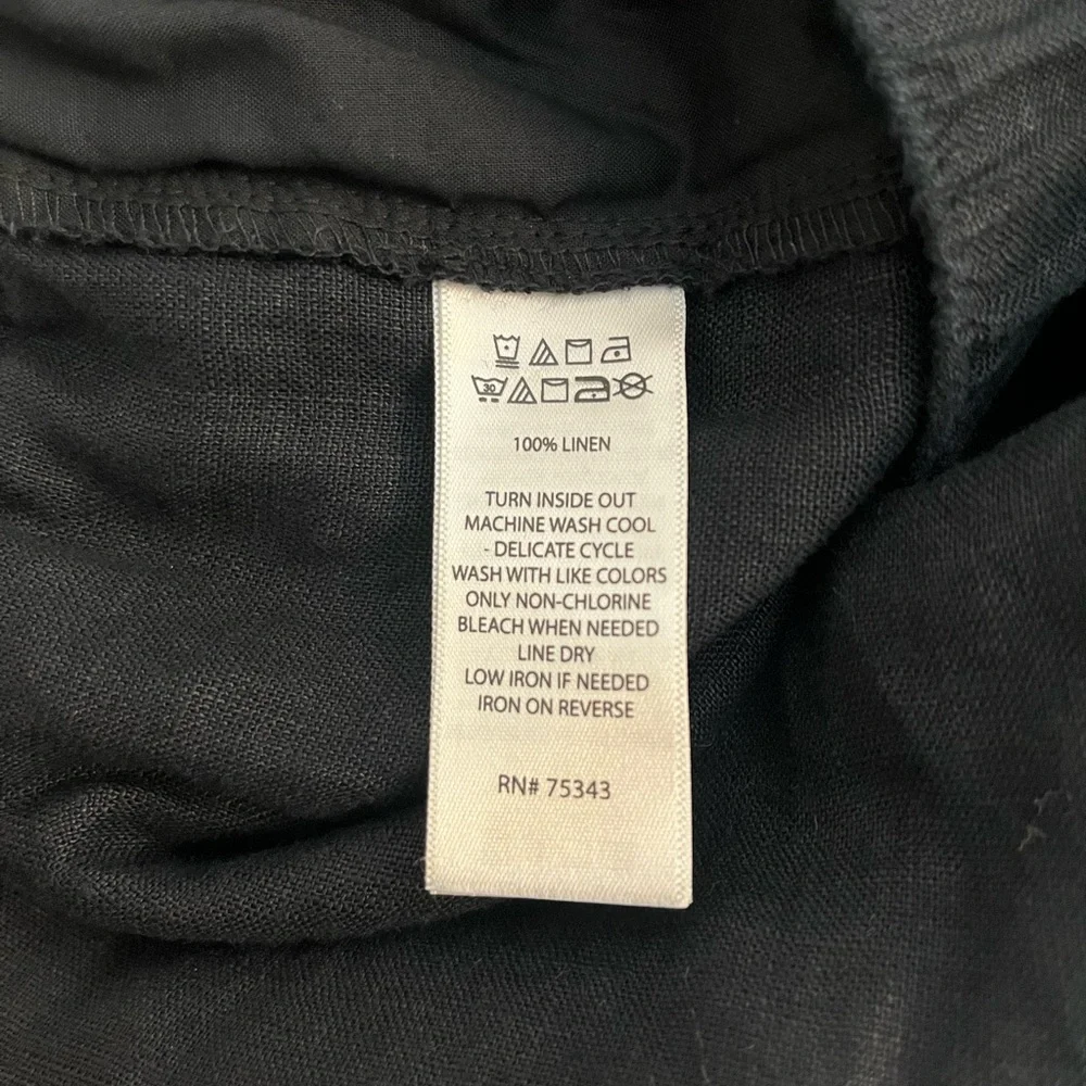 Telluride Clothing Co Black 100% Linen Shorts - Picture 6 of 6